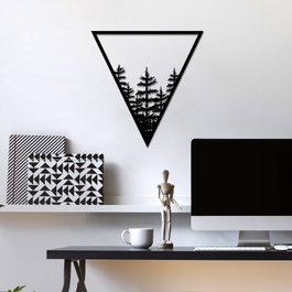 Wallity Tree 14 Escultura de Pared de Metal Negra